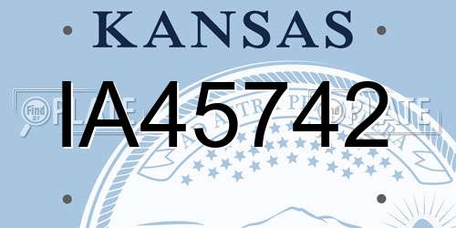 IA45742 Kansas License Plate