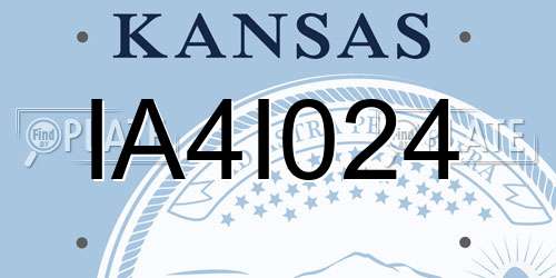 IA4I024 Kansas License Plate
