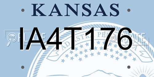 IA4T176 Kansas License Plate