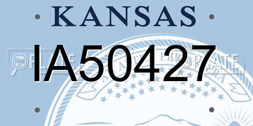 IA50427 Kansas License Plate