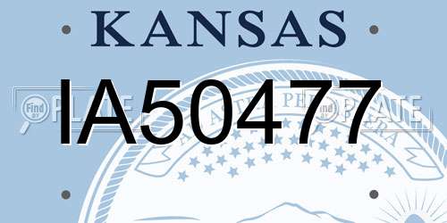IA50477 Kansas License Plate