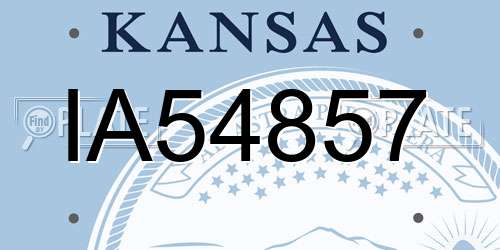 IA54857 Kansas License Plate