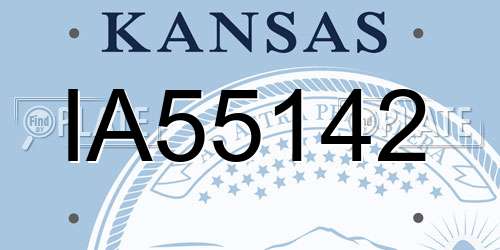 IA55142 Kansas License Plate