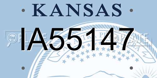 IA55147 Kansas License Plate