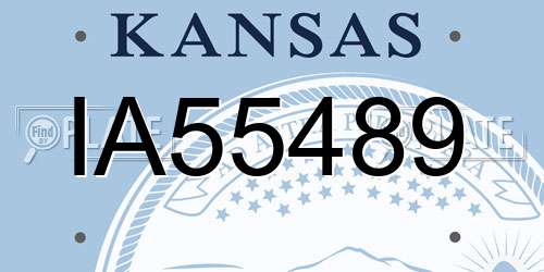 IA55489 Kansas License Plate