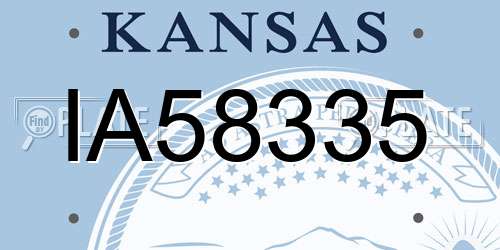 IA58335 Kansas License Plate