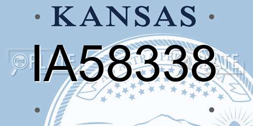 IA58338 Kansas License Plate