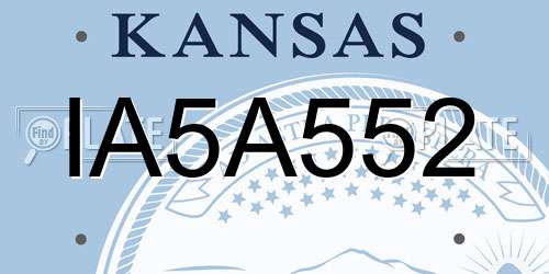 IA5A552 Kansas License Plate