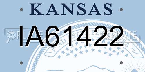 IA61422 Kansas License Plate