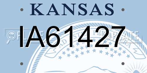 IA61427 Kansas License Plate