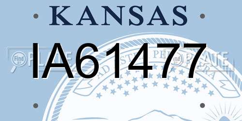 IA61477 Kansas License Plate