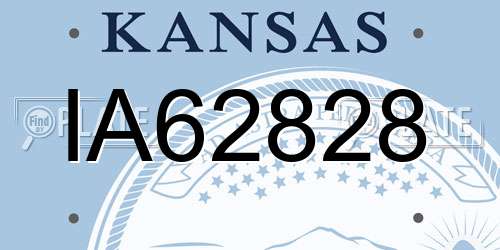 IA62828 Kansas License Plate