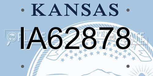 IA62878 Kansas License Plate