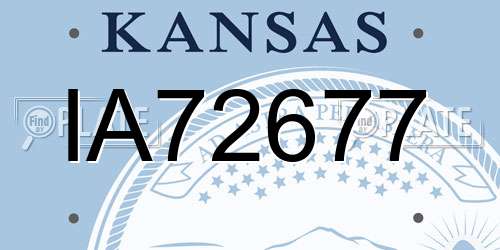 IA72677 Kansas License Plate