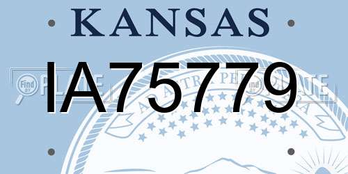 IA75779 Kansas License Plate