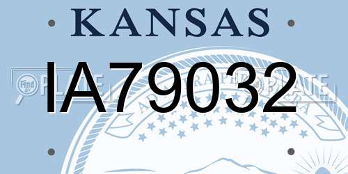 IA79032 Kansas License Plate