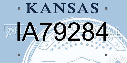 IA79284 Kansas License Plate