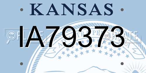 IA79373 Kansas License Plate