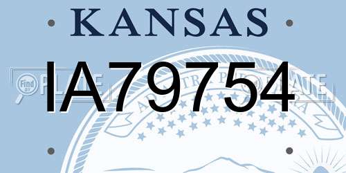 IA79754 Kansas License Plate