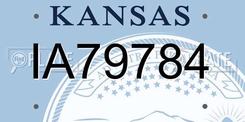 IA79784 Kansas License Plate