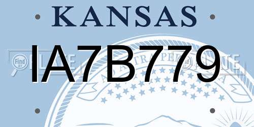 IA7B779 Kansas License Plate