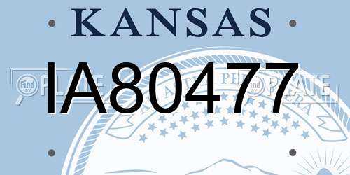 IA80477 Kansas License Plate