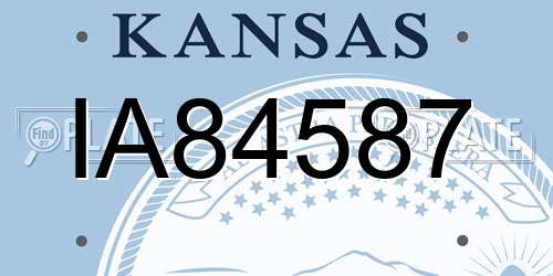 IA84587 Kansas License Plate