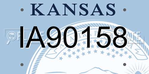IA90158 Kansas License Plate