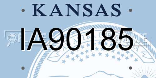 IA90185 Kansas License Plate