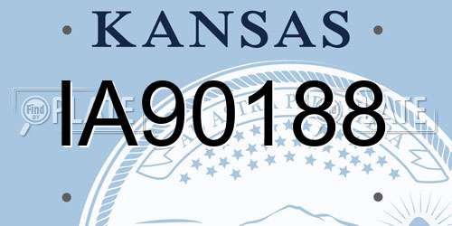 IA90188 Kansas License Plate