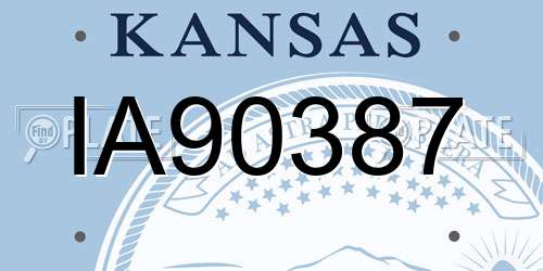 IA90387 Kansas License Plate