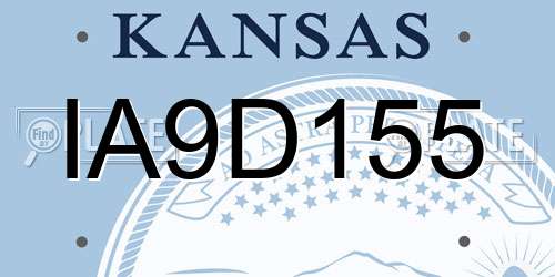 IA9D155 Kansas License Plate