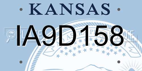 IA9D158 Kansas License Plate