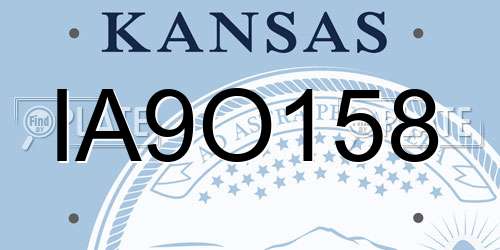 IA9O158 Kansas License Plate