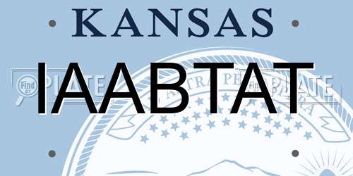 IAABTAT Kansas License Plate