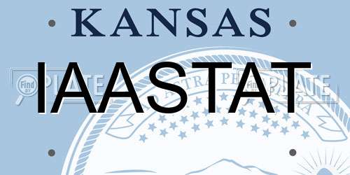 IAASTAT Kansas License Plate