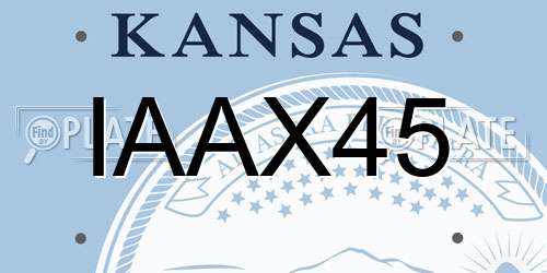 IAAX45 Kansas License Plate