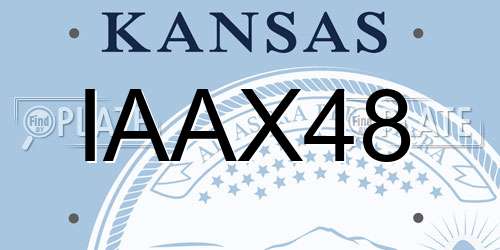 IAAX48 Kansas License Plate