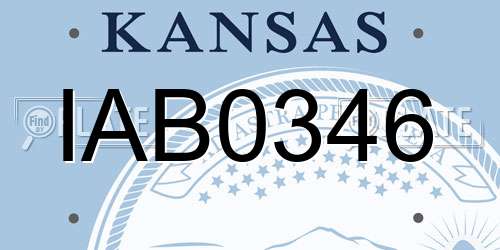 IAB0346 Kansas License Plate