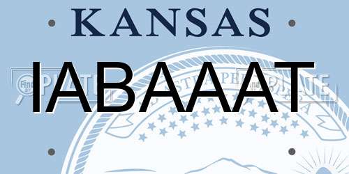 IABAAAT Kansas License Plate