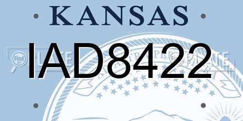 IAD8422 Kansas License Plate