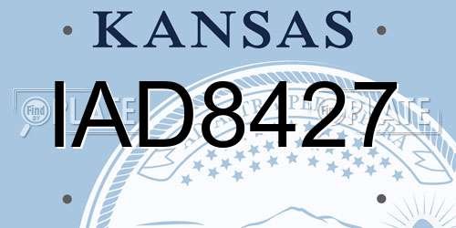 IAD8427 Kansas License Plate