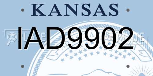 IAD9902 Kansas License Plate
