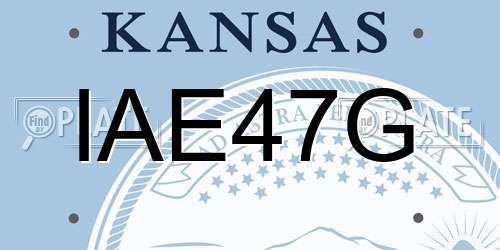 IAE47G Kansas License Plate