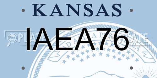 IAEA76 Kansas License Plate