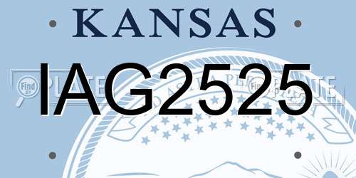 IAG2525 Kansas License Plate