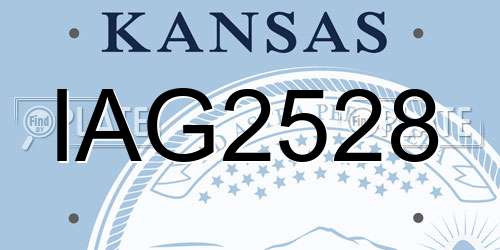 IAG2528 Kansas License Plate