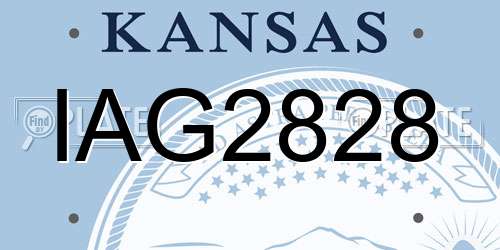 IAG2828 Kansas License Plate