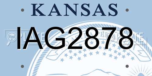 IAG2878 Kansas License Plate