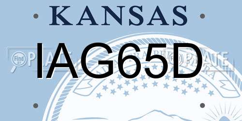 IAG65D Kansas License Plate